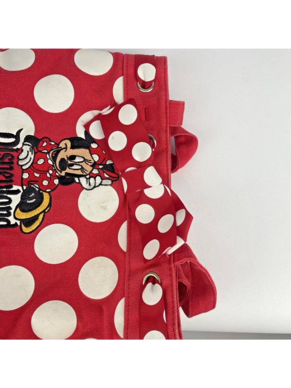 Disneyland Resort Minnie Mouse Small Tote Bag β Red with White Polka Dots - Picture 5 of 5